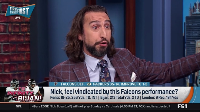 Nick Wright feels vindicated by Falcons' blowout win over Packers