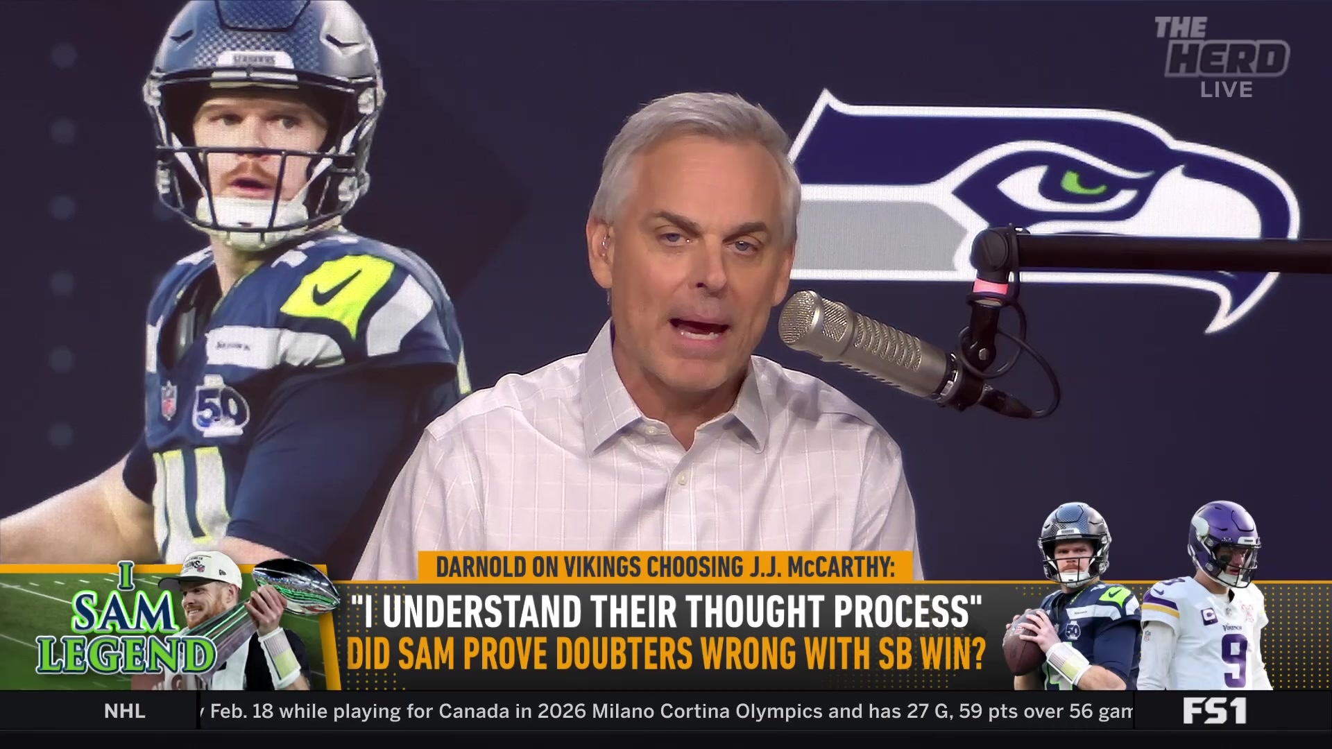 Colin Cowherd praises Sam Darnold's humility and accountability after Super Bowl win