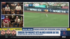 Dodgers prospect suffers knee injury dodging bat dog