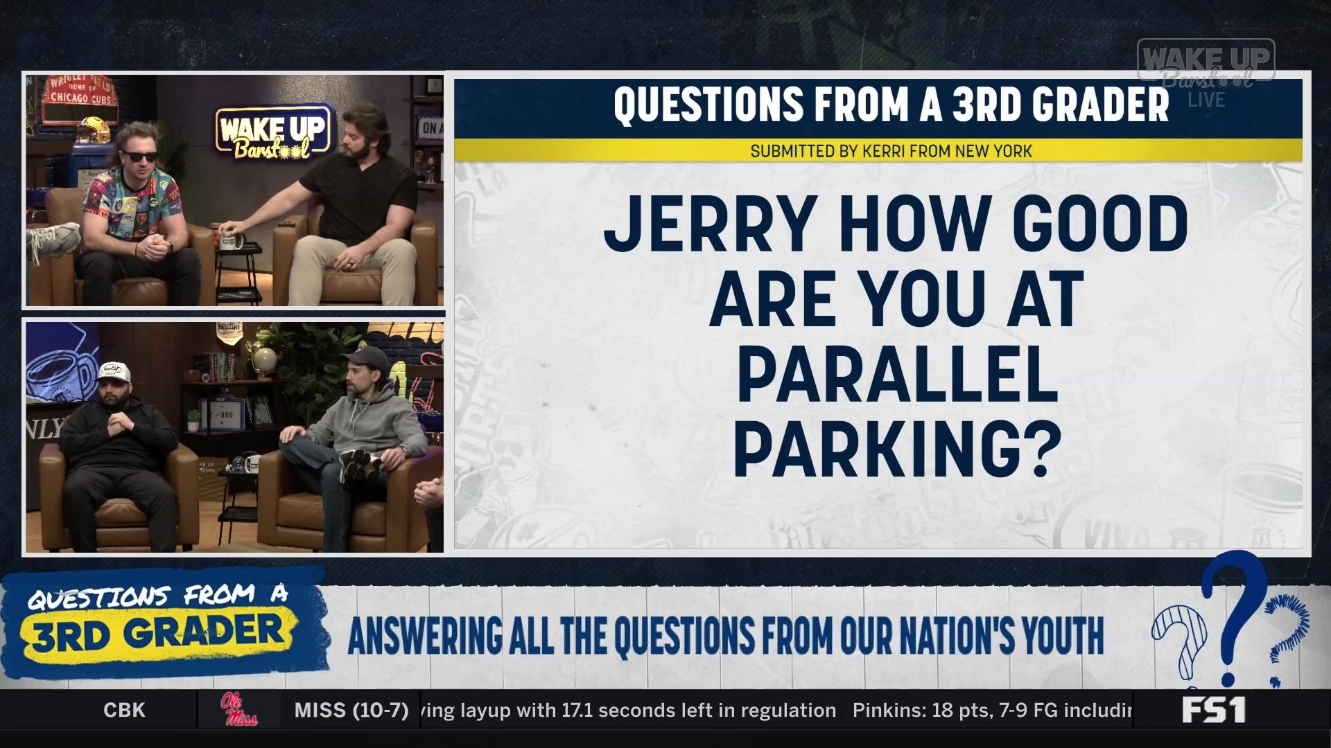 Jerry accepts $1000 parallel parking challenge