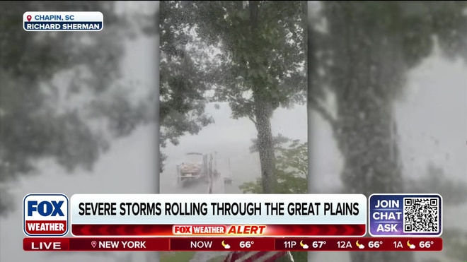 Stunning viewer footage captures non-stop lightning show in South Carolina