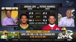 Jordan Love's stats compared to Josh Allen's MVP season