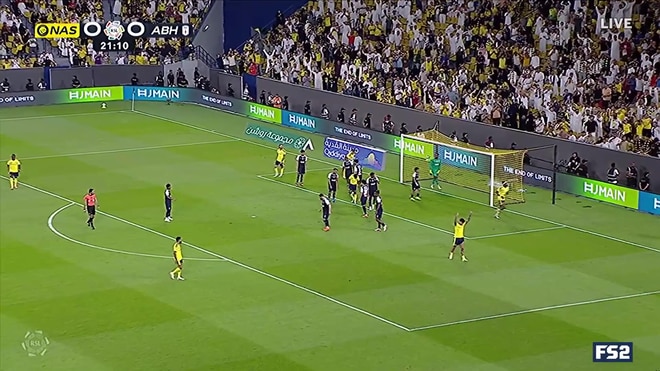 Cristiano Ronaldo heads in a corner to give Al Nassr the lead