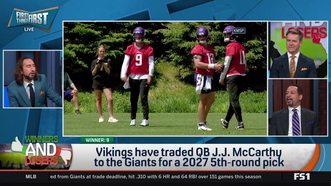 Minnesota Vikings trade J.J. McCarthy to the New York Giants