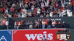 Jeremiah Jackson smashes a home run to left field