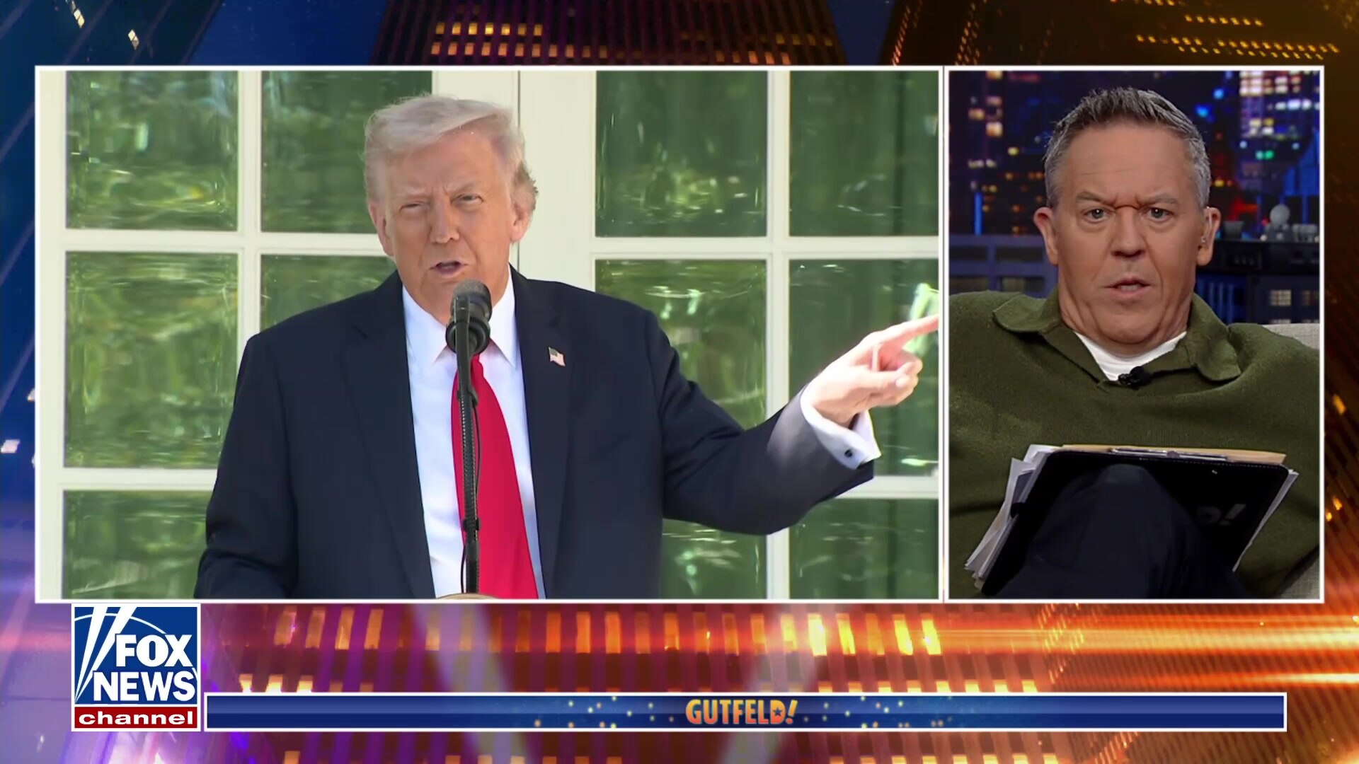 Donald Trump jokes about the White House swimming pool and the media