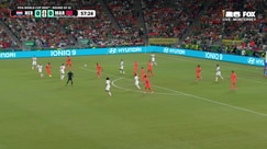 Bilal El Khannouss' deflected shot saved by the Dutch goalkeeper