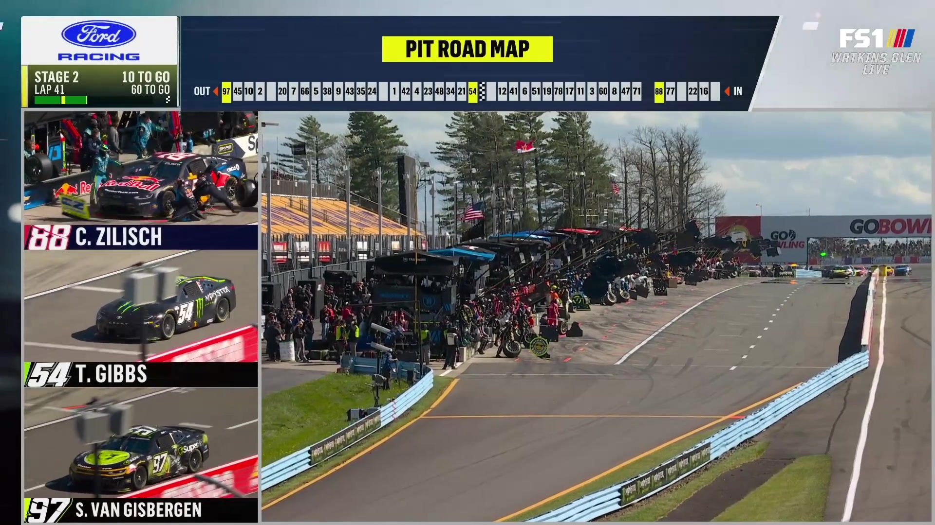 NASCAR teams scramble with pit strategy under caution at Watkins Glen