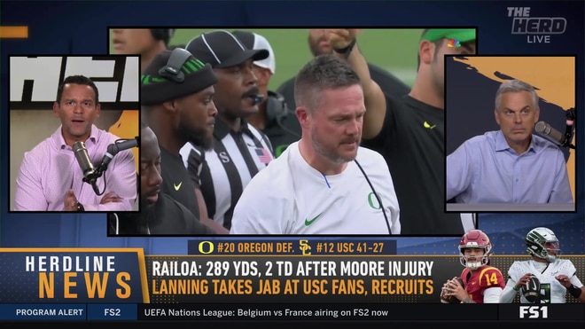 Colin Cowherd reacts to Dan Lanning's jabs at USC