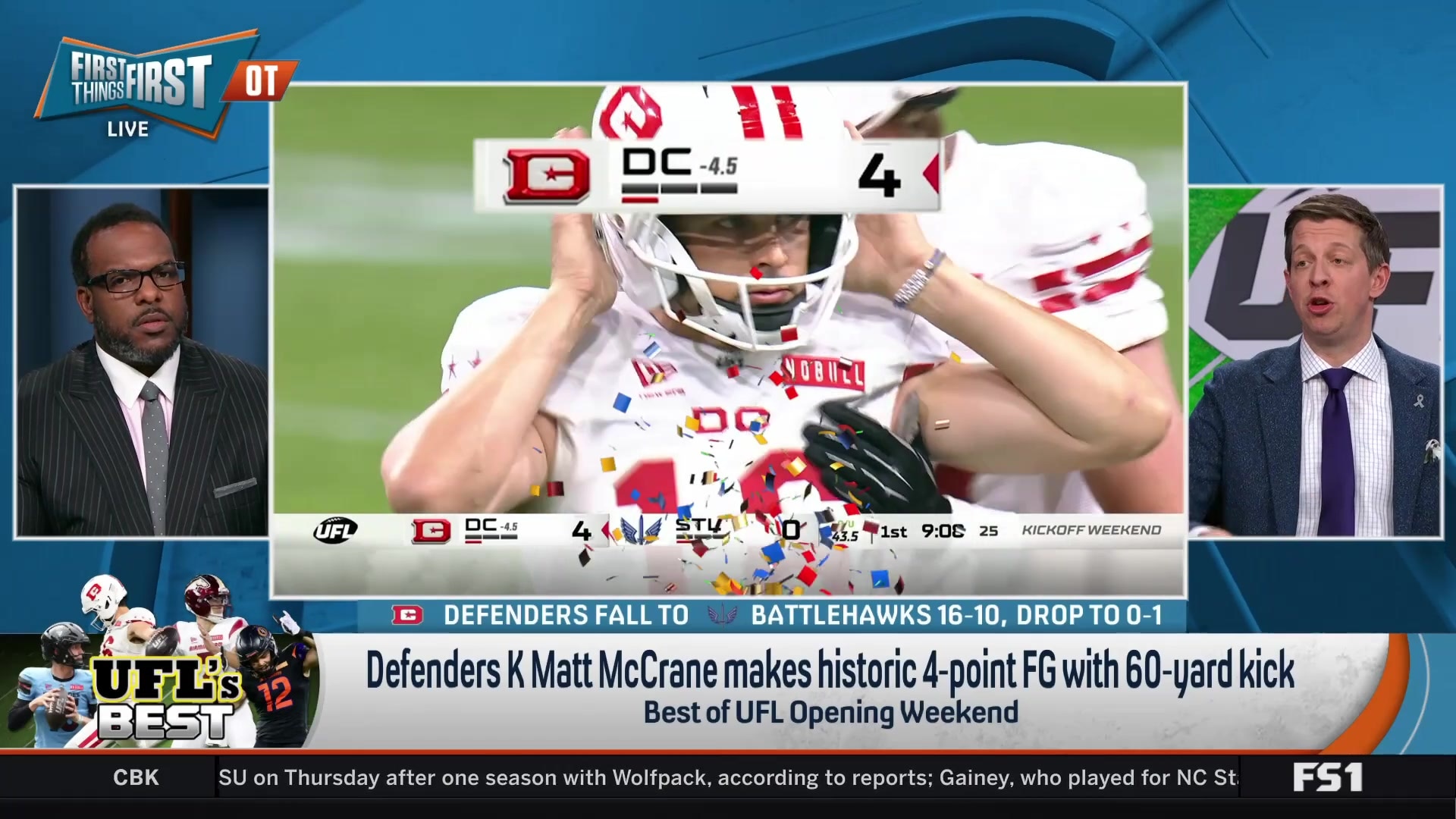 DC Defenders kicker Matt McCrane makes historic 4-point field goal in UFL