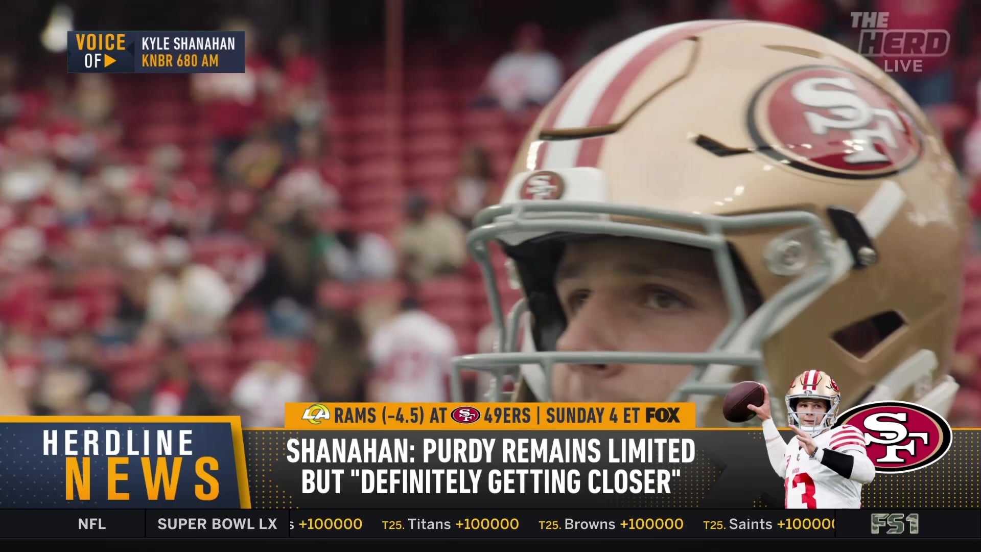 Colin Cowherd and Kyle Shanahan discuss Brock Purdy's return and 49ers' injury strategy