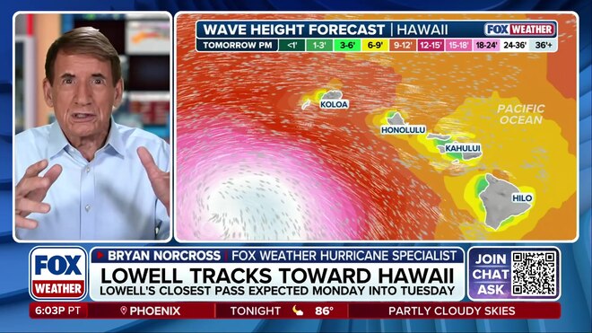 Hurricane Lowell threatens Hawaii's western islands with severe winds and surge