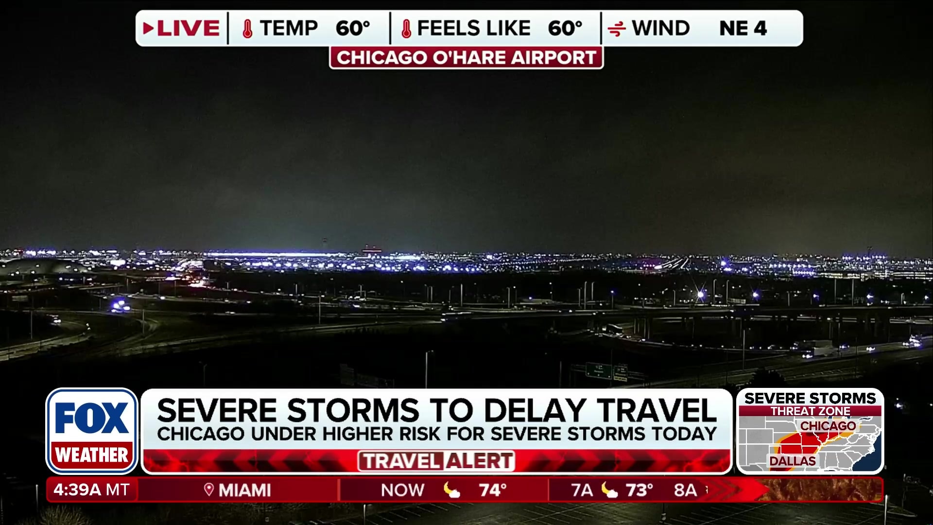 Severe storms cause air travel delays at Chicago O'Hare