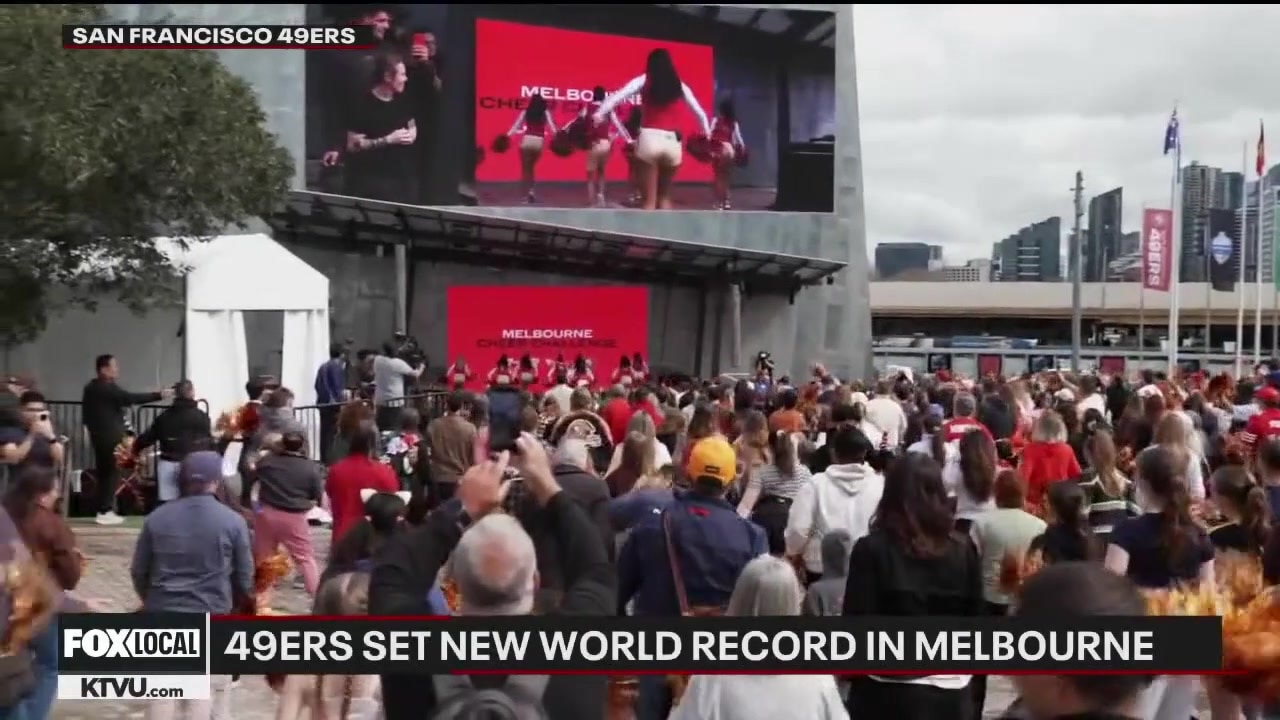 Watch San Francisco 49ers set cheerleading world record in Melbourne - FOX