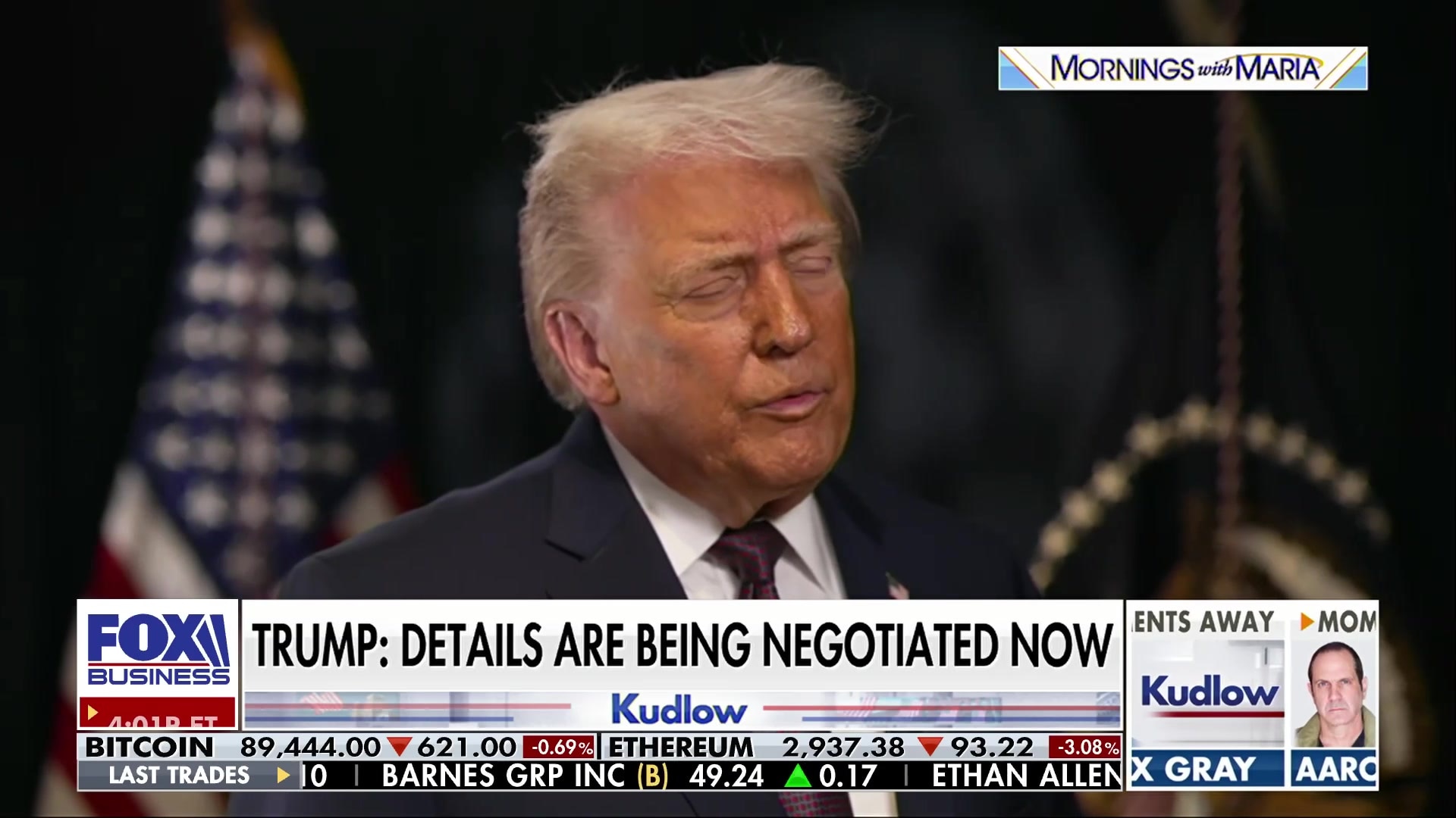 Trump discusses ongoing negotiations for Greenland deal