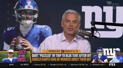 Colin Cowherd reacts to Jackson Dart's hit and blue tent controversy
