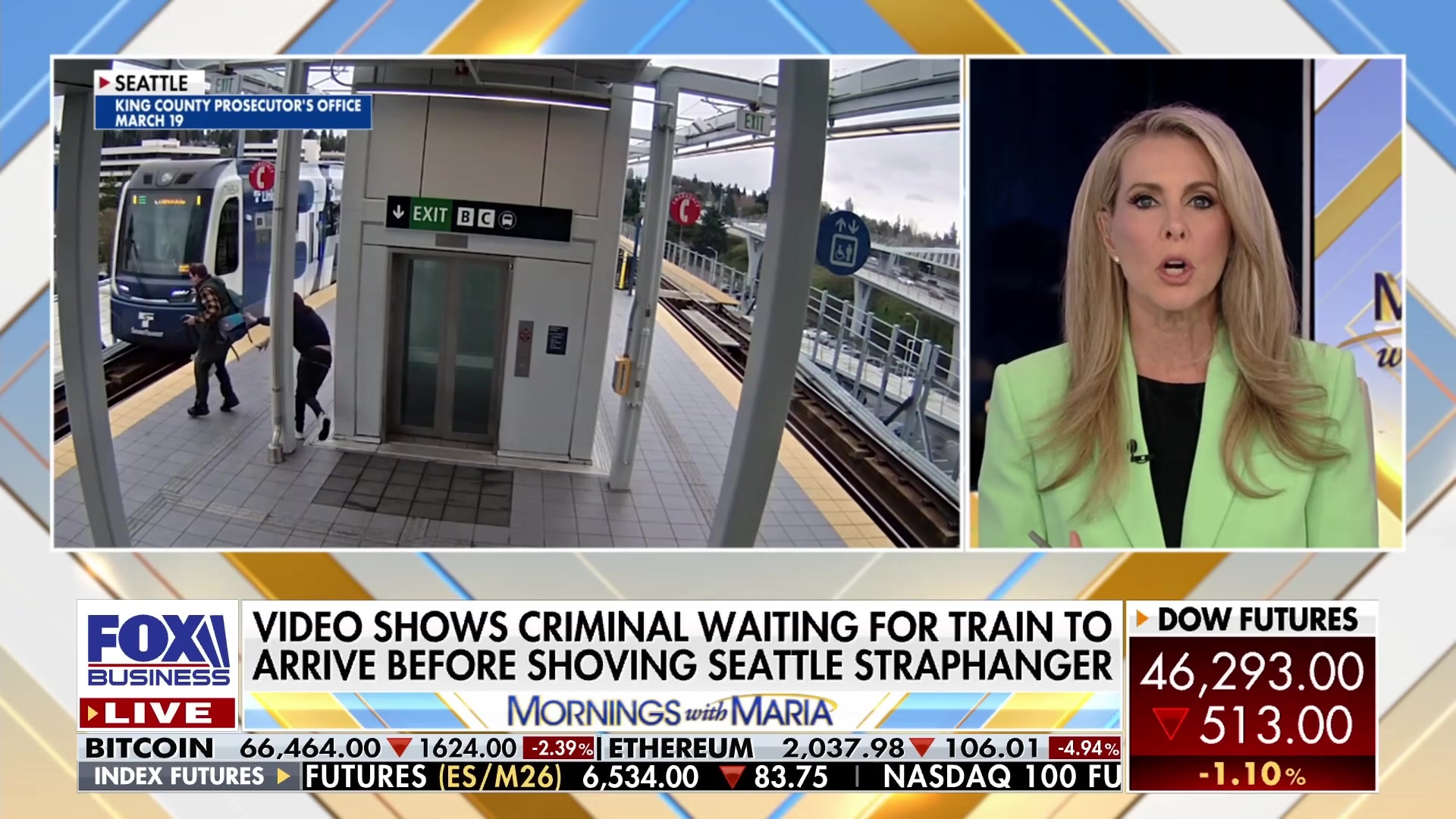 Terrifying CCTV shows criminal attempting to shove man onto Seattle train tracks