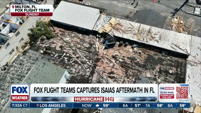 Fox flight team captures aftermath of Hurricane Isaias in Florida