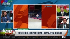 Nikola Jokic looks slimmer in Serbia practice