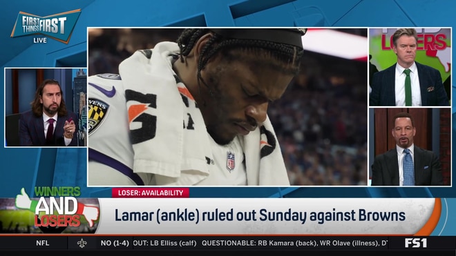Lamar Jackson ruled out against the Browns
