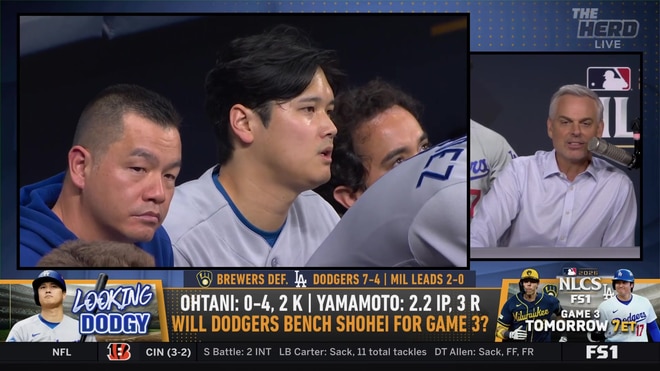 Colin Cowherd explains why the Dodgers might bench Shohei Ohtani