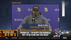 Vikings DC Brian Flores jokingly threatens to blitz Sam Darnold