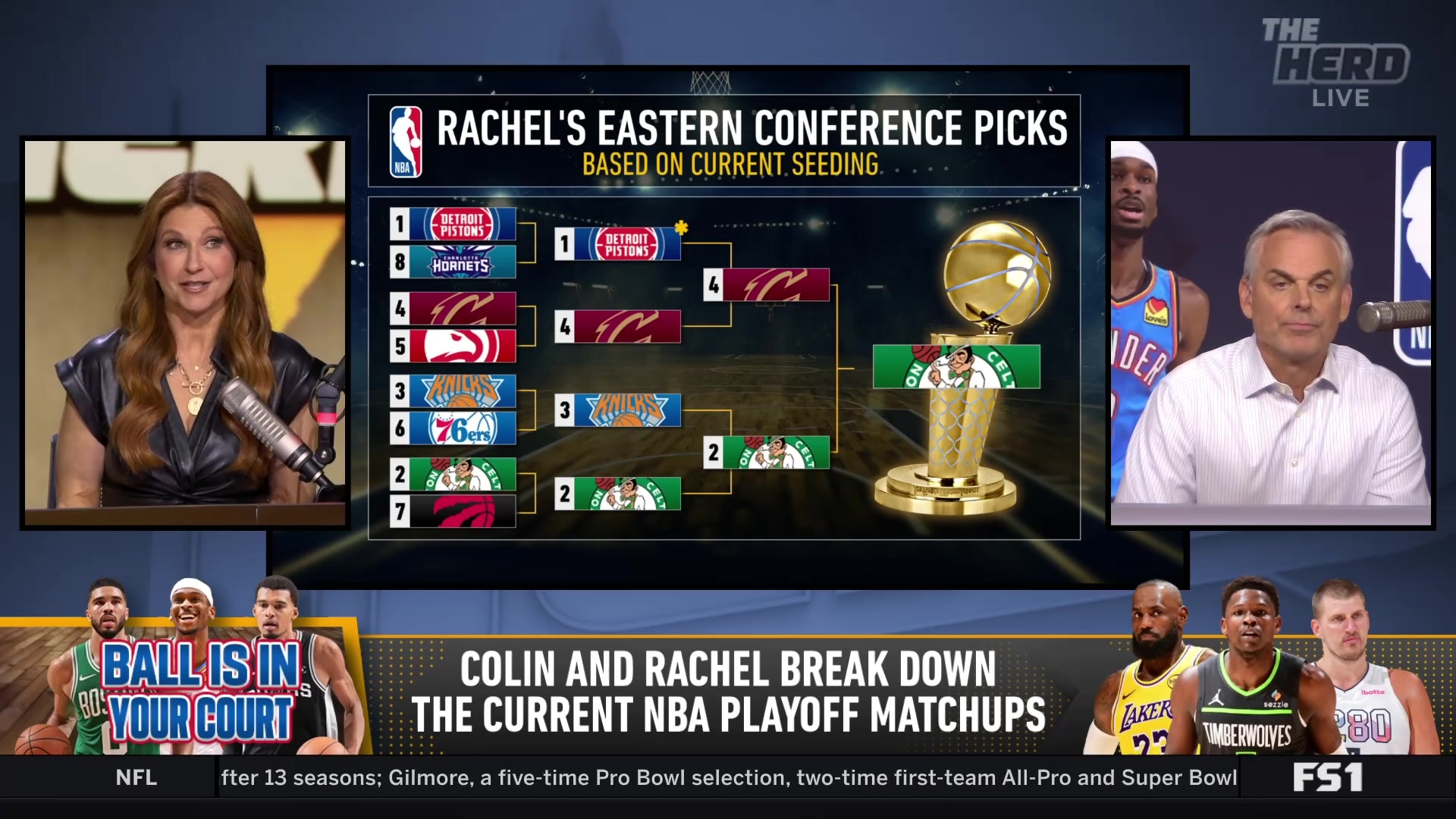 Rachel Nichols and Colin Cowherd confident in Celtics over Knicks