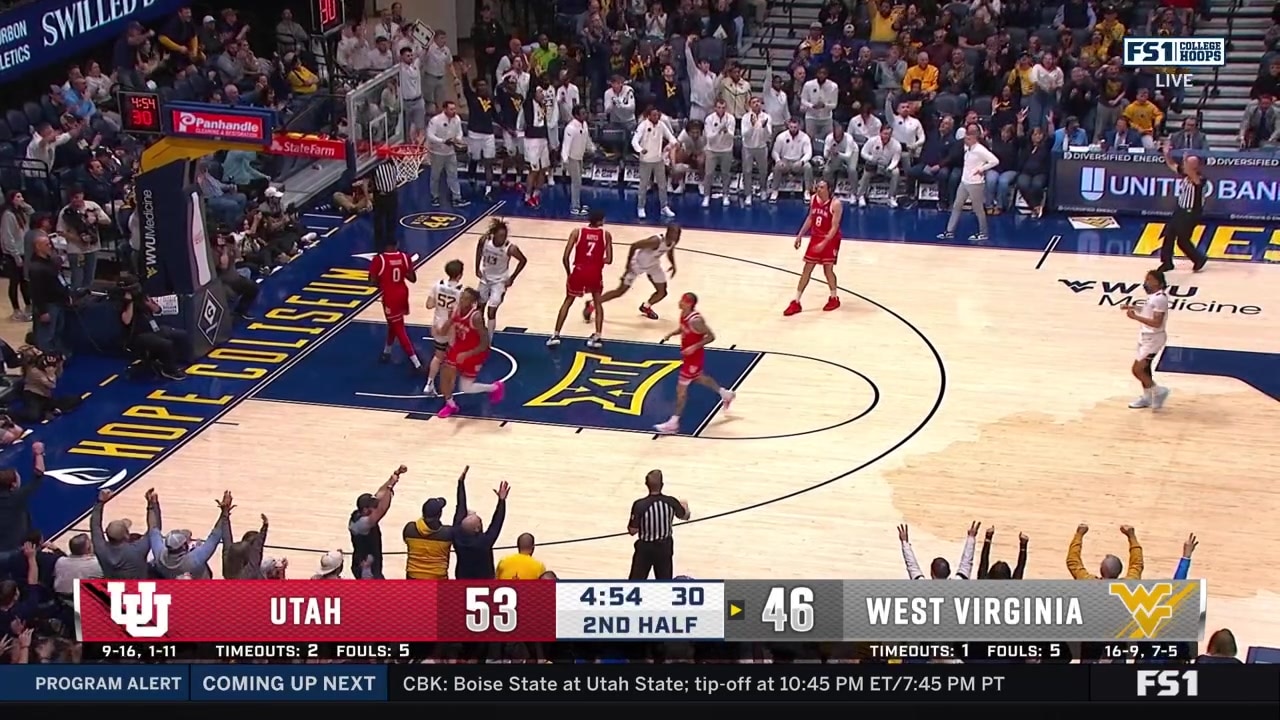 Honor Huff sinks a clutch three-pointer for West Virginia