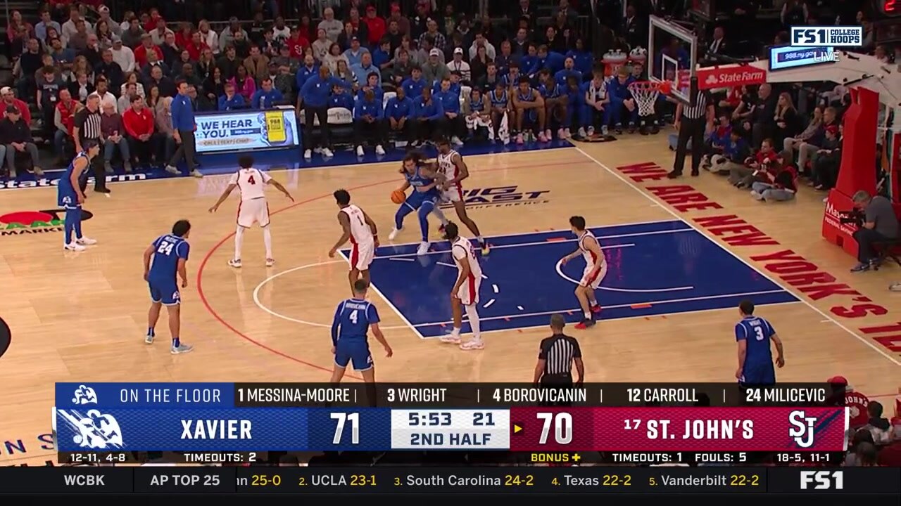 Dillon Mitchell lays it in to give St. John's the lead