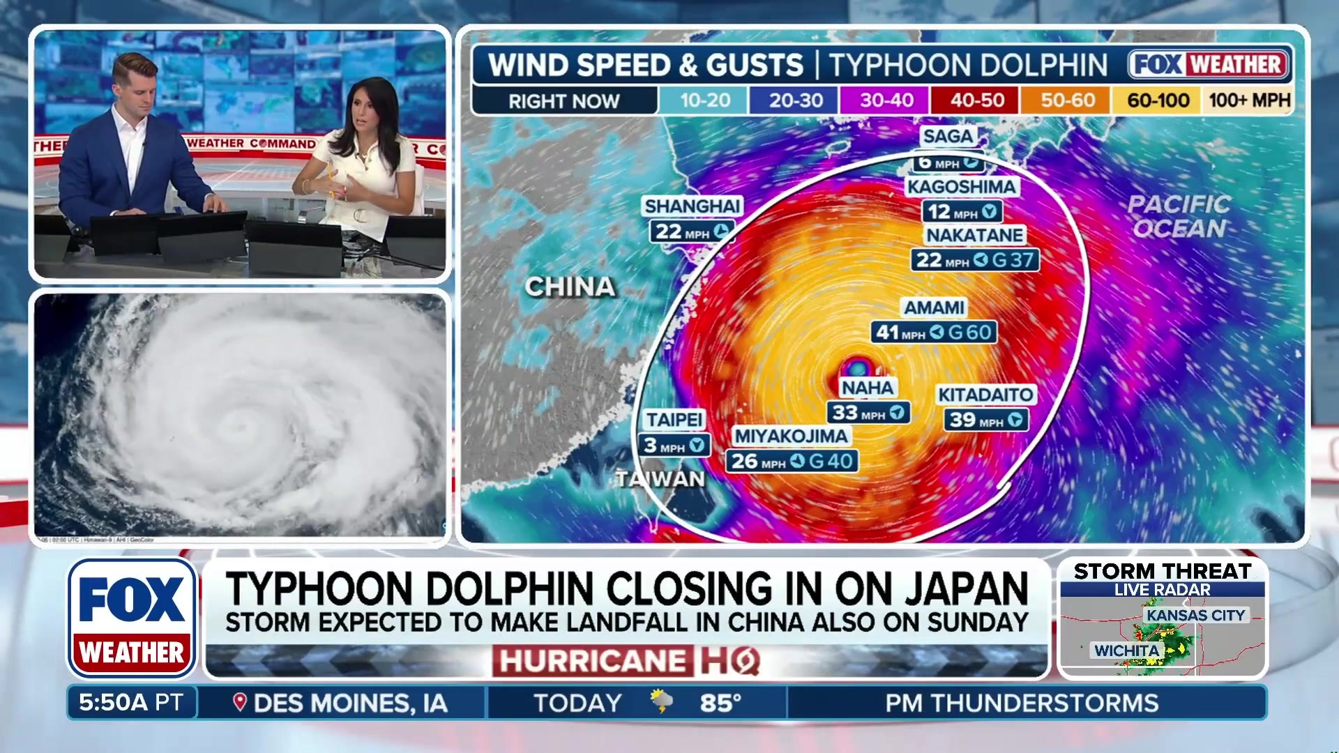 Watch Typhoon Dolphin slams Okinawa with powerful winds - Weather