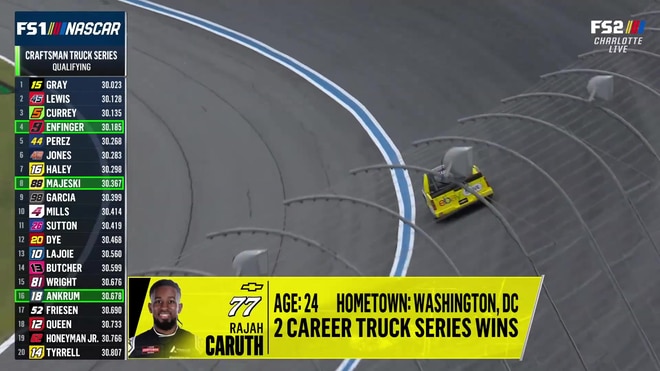 Rajah Caruth qualifies second with Kyle Busch tribute paint scheme