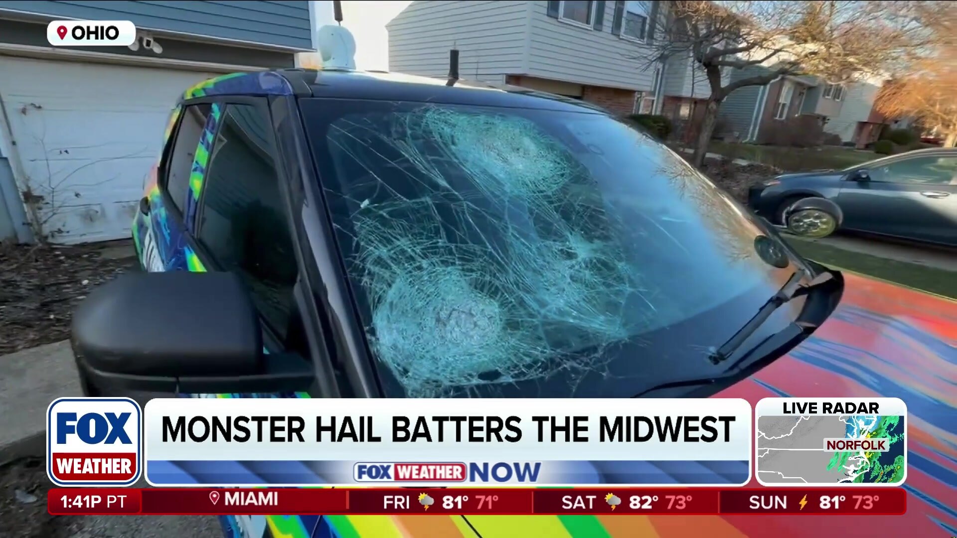 Watch Monster hail batters storm chaser's vehicle in the Midwest - Fox ...
