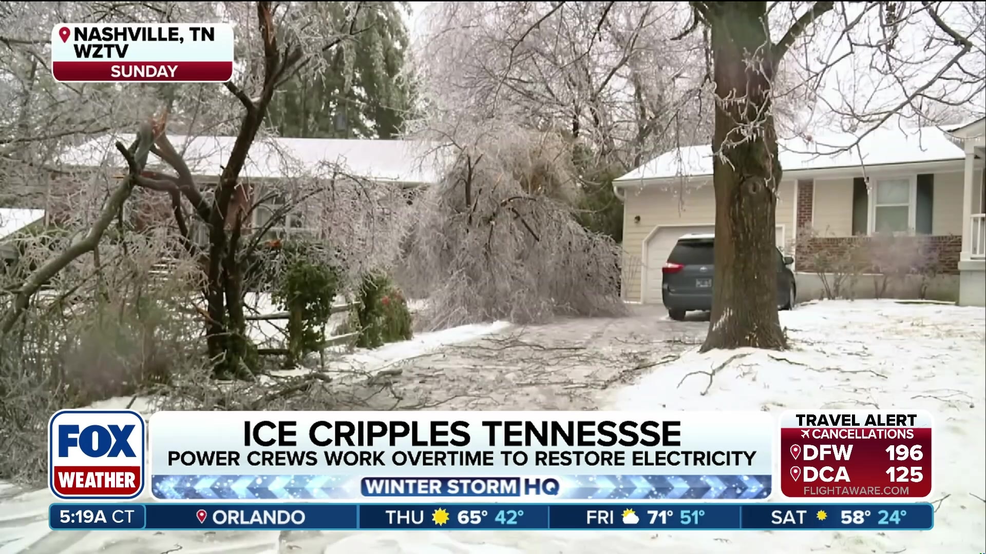 Ice storm cripples Tennessee