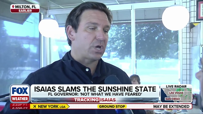 Katie Byrne reports on Hurricane Isaias damage in Milton, Florida