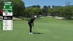Tyrrell Hatton frustrated as strong gust impacts his approach shot on 10th