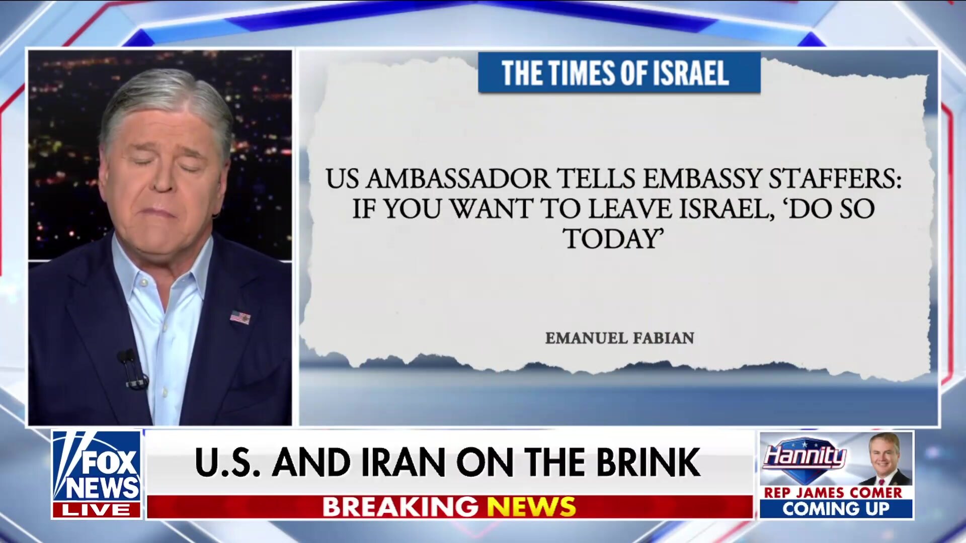 US Ambassador urges Americans to leave Israel as tensions rise with Iran