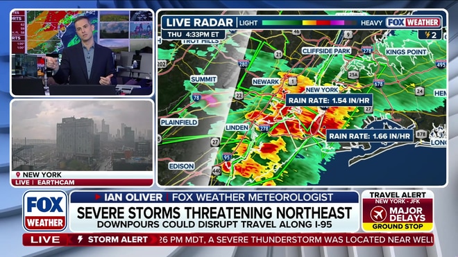 Severe storms bring heavy rain and flash flooding to the Northeast
