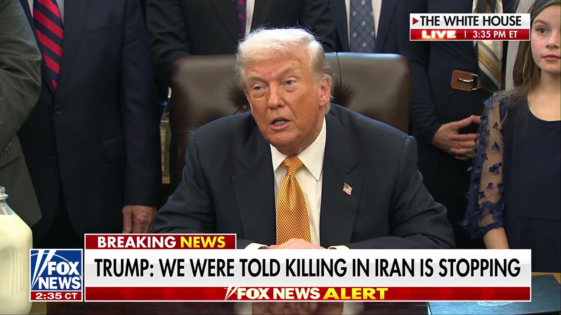 Trump claims Iran informed him killings and executions will stop