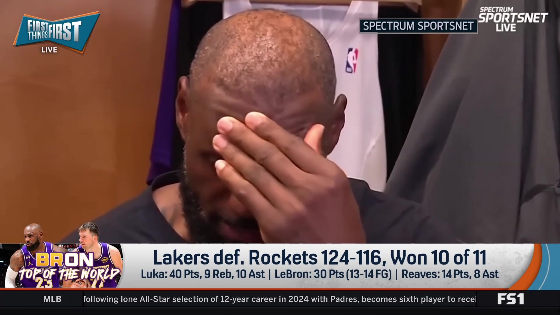 LeBron James opens up about feeling tired before Rockets game