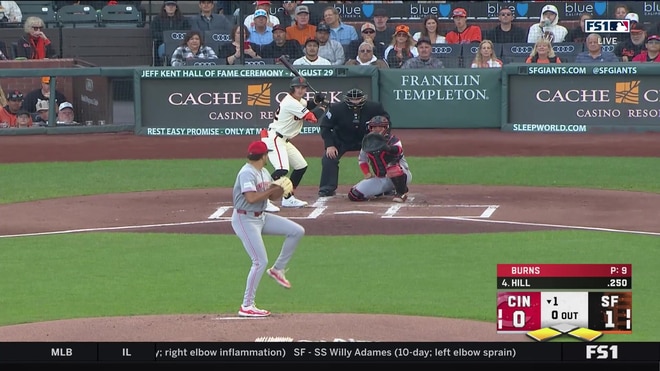 Turner Hill rips an RBI double to right field