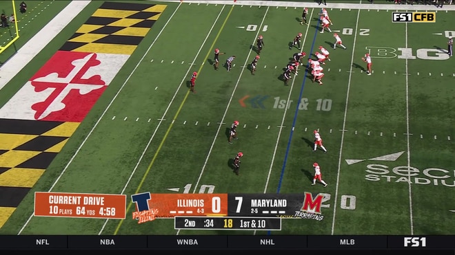 Katin Houser connects with Brayden Trimble for a 16-yard touchdown