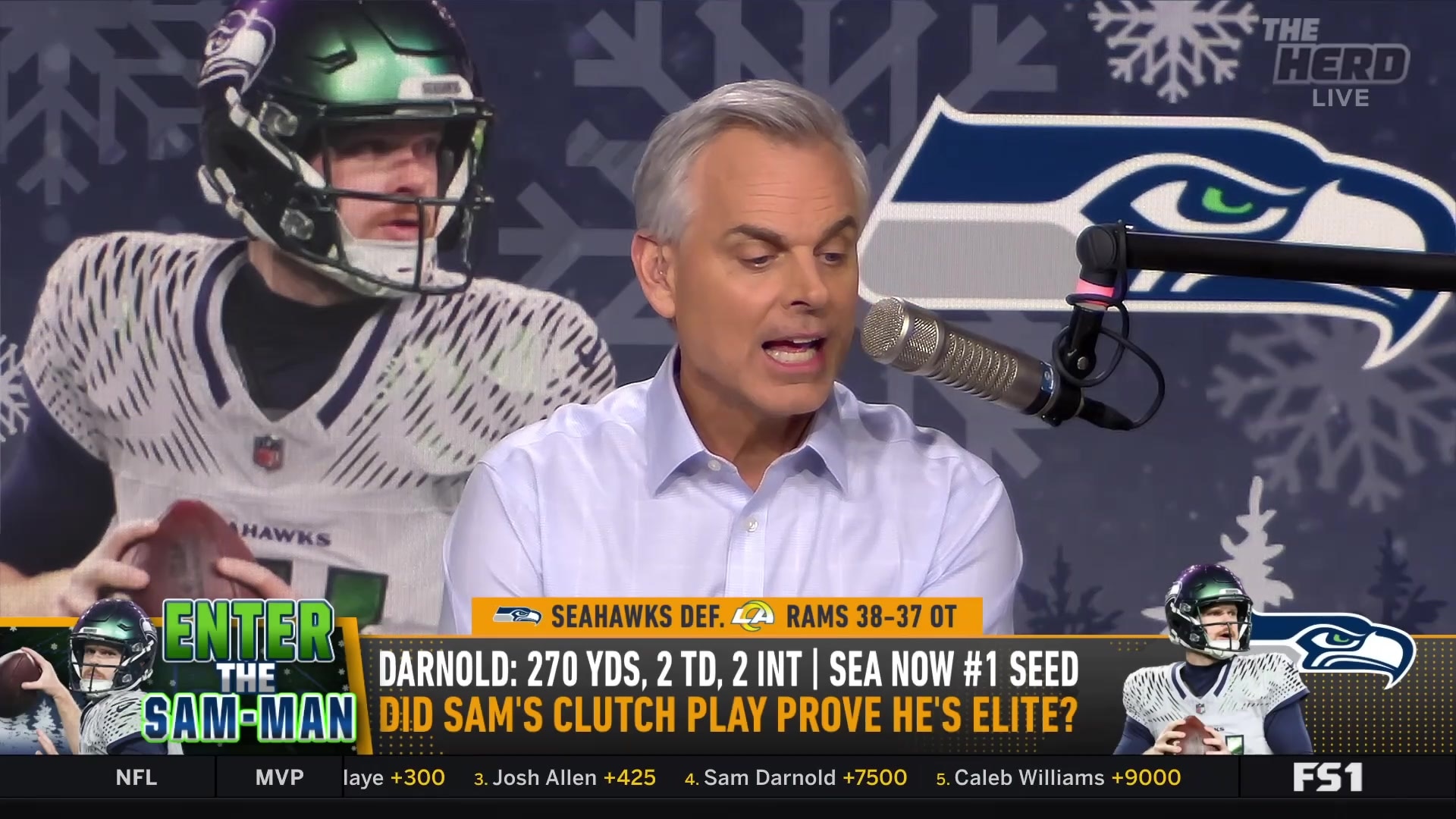 Colin Cowherd highlights Sam Darnold's unique NFL record