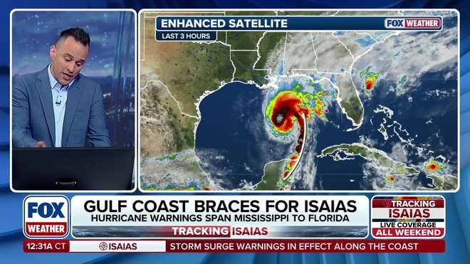 Ari Sarsalari explains the unique structure of Hurricane Isaias in the Gulf