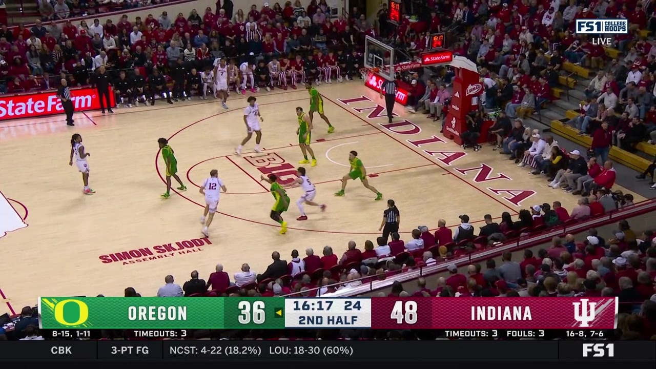 Sam Alexis makes a two-point jump shot for Indiana