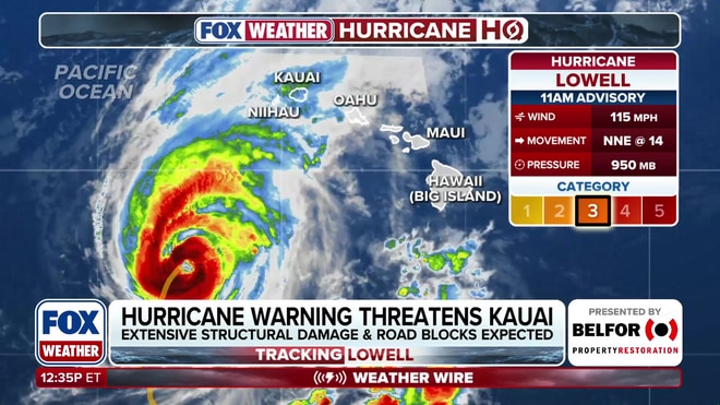 Katie Byrne reports live from Kauai on Hurricane Lowell's threat to Hawaii
