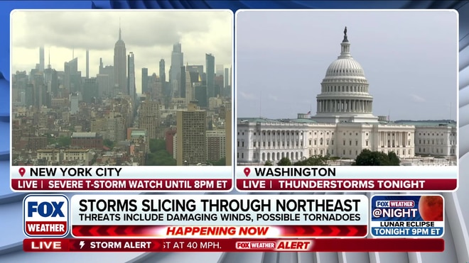Severe storms and flooding threaten the Northeast
