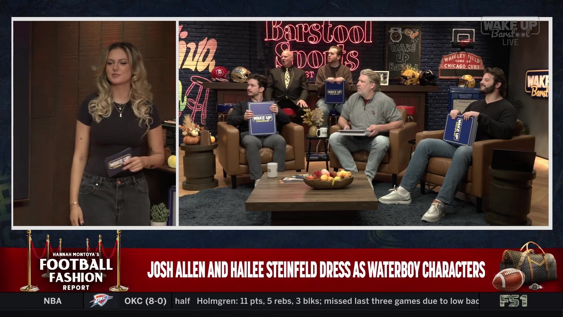 Josh Allen and Hailee Steinfeld's 'Waterboy' Halloween costumes