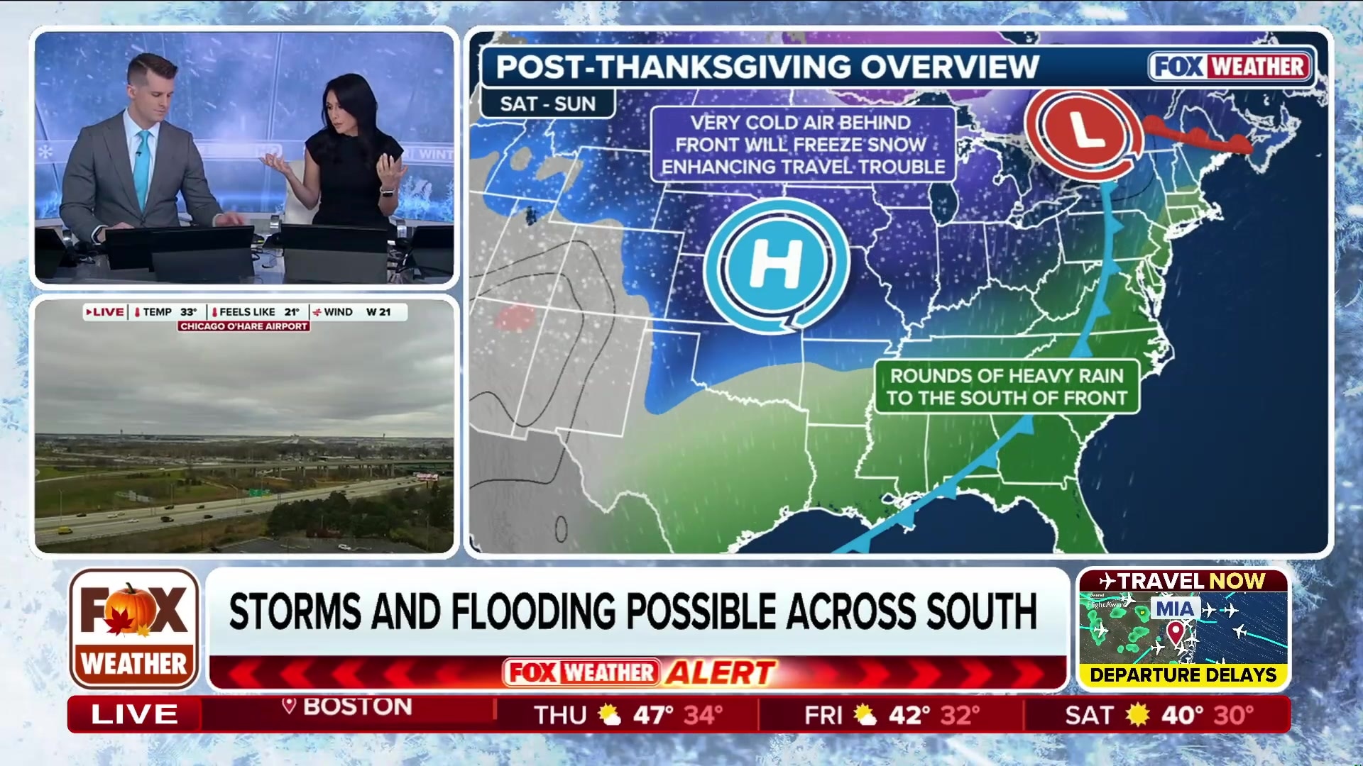 Major snow forecast for Midwest cities post-Thanksgiving, impacting travel