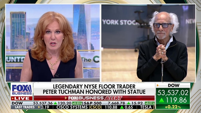 NYSE's 'Einstein of Wall Street' Peter Tuchman honored with statue