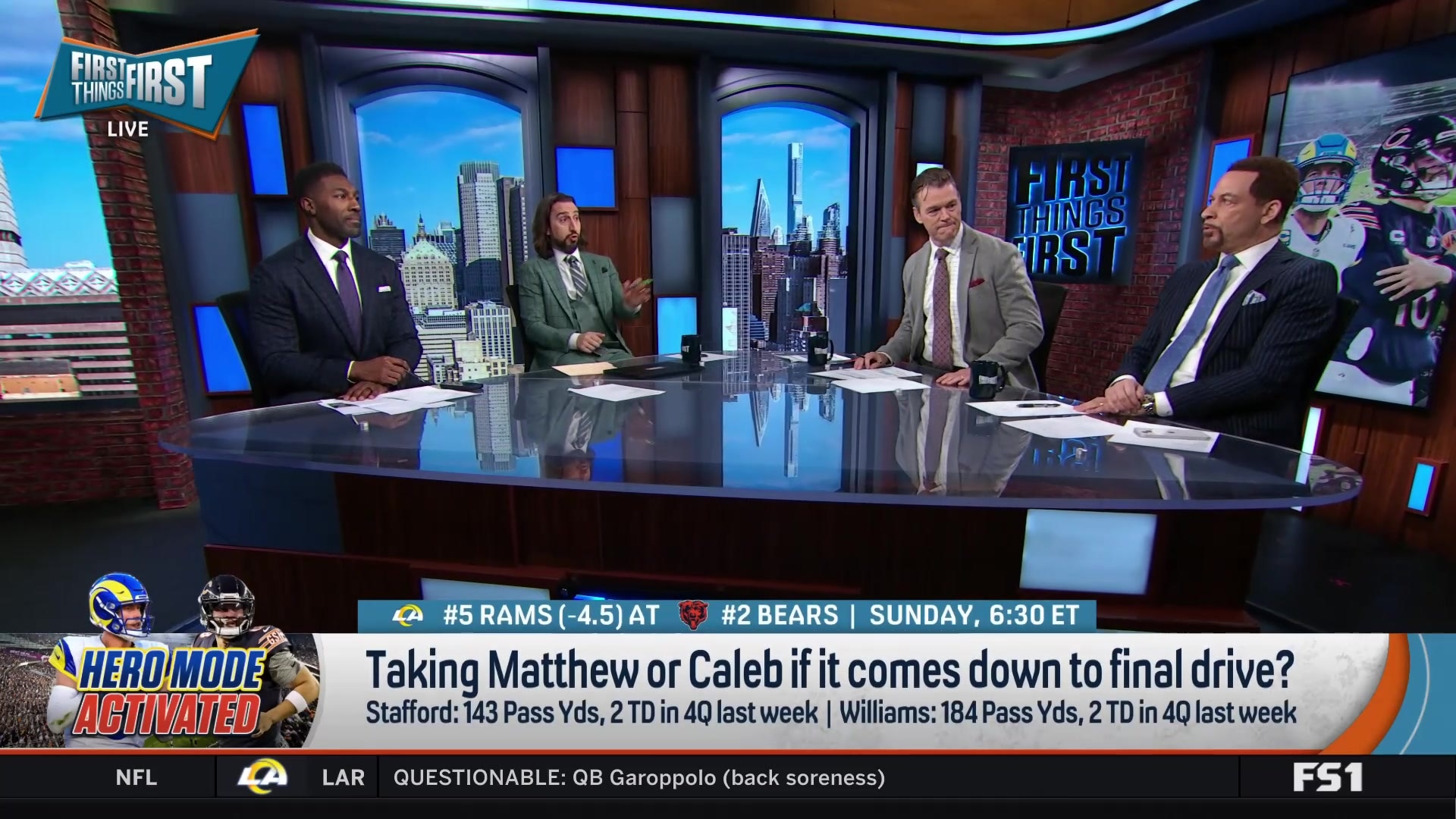 Who would you pick in a final drive: Matthew Stafford or Caleb Williams?